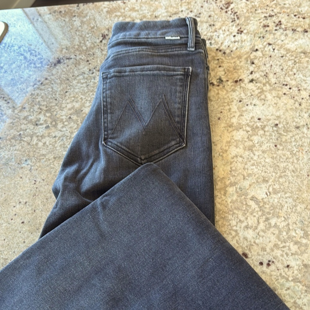 Mother roller heel grey jeans